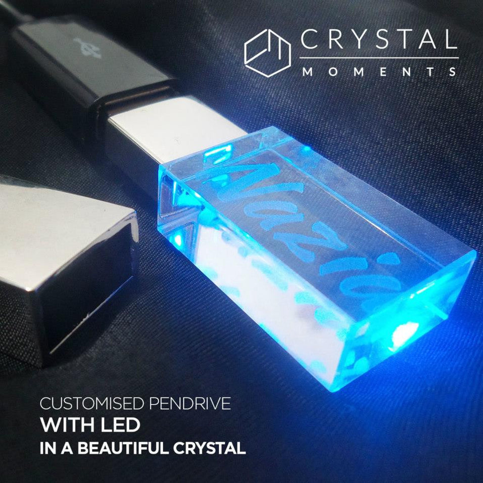 Personalized Crystal Pen Drive - Crystal Moments