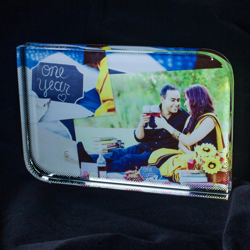 Rectangle Color Crystal Photo Frame - Crystal Moments